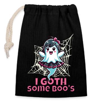 Halloween Goth Girl I Goth Some Boo's - Closable cotton gift bag (14x20cm) - black - Front