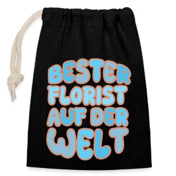 Florist - Closable cotton gift bag (14x20cm) - black - Front