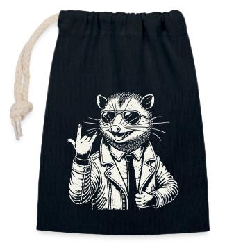 Heavy Metal Rock Musik Festival Opossum - Verschließbarer Geschenkbeutel aus Baumwolle (14x20cm) - Navy - Vorne