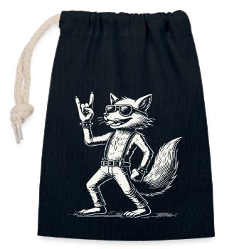 Rock Musik Fuchs Konzert Festival Design - Verschließbarer Geschenkbeutel aus Baumwolle (14x20cm) - Navy - Vorne