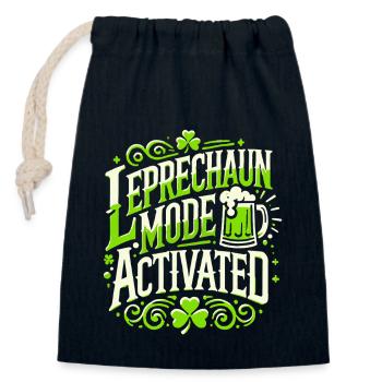 Koboldmodus Aktiviert St. Patrick's Day - Verschließbarer Geschenkbeutel aus Baumwolle (14x20cm) - Navy - Vorne