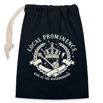 King of the neighborhood - Closable cotton gift bag (14x20cm) - navy - Front