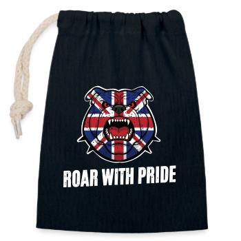 British pride - Closable cotton gift bag (14x20cm) - navy - Front