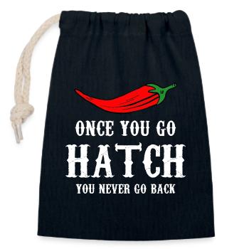 Hatch Chili Bold Typography - Closable cotton gift bag (14x20cm) - navy - Front