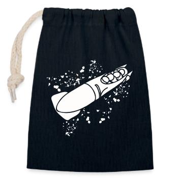 Bobsleigh Bobsleigh Four-man Bobsleigh - Closable cotton gift bag (14x20cm) - navy - Front