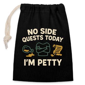 Booktok Fantasy Bookish Humor Gift for - Closable cotton gift bag (14x20cm) - black - Front