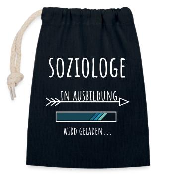 Sociology Student Occupation Education Sociologist - Closable cotton gift bag (14x20cm) - navy - Front