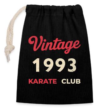 Vintage 1993 – Année de naissance rétro du Karate Club - Sac cadeau en coton avec cordon (14 x 20 cm) - noir - Devant