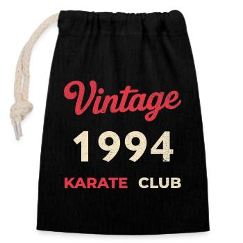 Vintage 1994 – Année de naissance rétro du Karate Club - Sac cadeau en coton avec cordon (14 x 20 cm) - noir - Devant