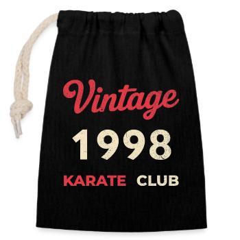 Vintage 1998 – Année de naissance rétro du Karate Club - Sac cadeau en coton avec cordon (14 x 20 cm) - noir - Devant