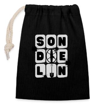 Sondeln Treasure Hunt - Closable cotton gift bag (14x20cm) - black - Front