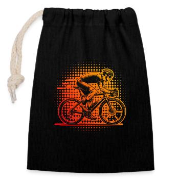 Road Bike Vibes for Road Bike - Closable cotton gift bag (14x20cm) - black - Front