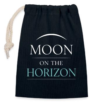 Navigation de nuit avec - Sac cadeau en coton avec cordon (14 x 20 cm) - bleu marine - Devant