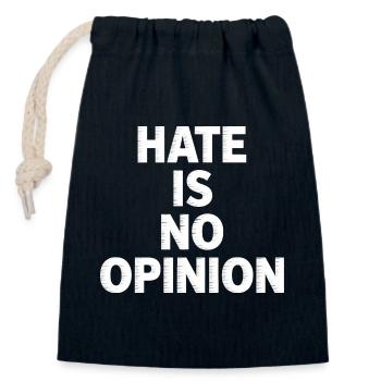 Hate is no Opinion - Antifa Merch - Closable cotton gift bag (14x20cm) - navy - Front