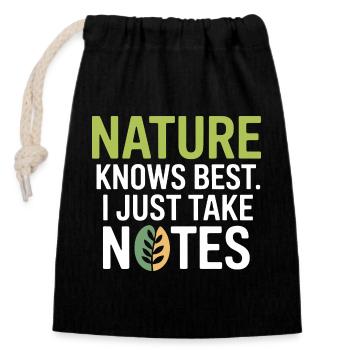Certified Clinical Biological Systems Observer  - Closable cotton gift bag (14x20cm) - black - Front