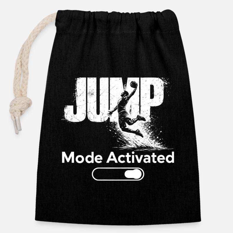 Jump Mode Activated Shirt Basketball Dunk - Verschließbarer Geschenkbeutel aus Baumwolle (14x20cm) - Schwarz
