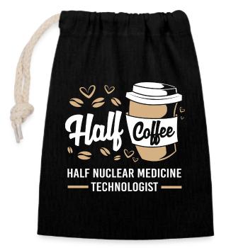 Radiologie Nuklear Atom Nuklearmedizin - Verschließbarer Geschenkbeutel aus Baumwolle (14x20cm) - Schwarz - Vorne