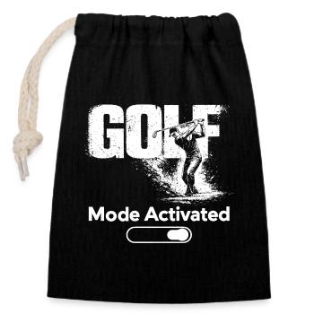 Golf Shirt Golf Mode Activated Golfer Gift - Verschließbarer Geschenkbeutel aus Baumwolle (14x20cm) - Schwarz - Vorne