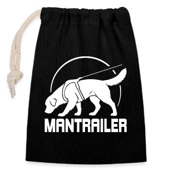 Golden Retriever MANTRAILER Chiens de recherche Chien - Sac cadeau en coton avec cordon (14 x 20 cm) - noir - Devant