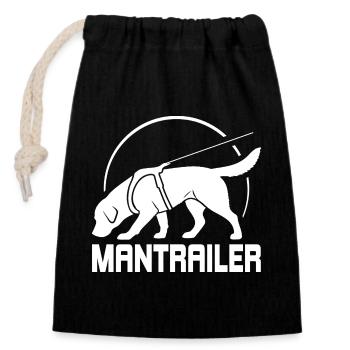 Labrador MANTRAILER Chiens de recherche Chiens Saules chiens - Sac cadeau en coton avec cordon (14 x 20 cm) - noir - Devant