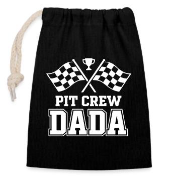 Pit Crew Dada Motorsport Racing Design - Verschließbarer Geschenkbeutel aus Baumwolle (14x20cm) - Schwarz - Vorne