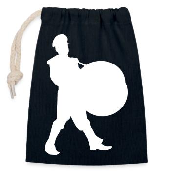 Screen Hero Silhouette - Closable cotton gift bag (14x20cm) - navy - Front