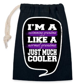 Adult Swim Tshirts Swim - Closable cotton gift bag (14x20cm) - navy - Front