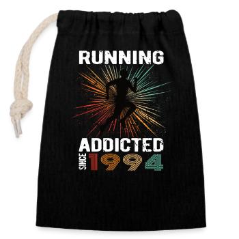 Running Vintage Running Addicted runner jogger 1994 - Sac cadeau en coton avec cordon (14 x 20 cm) - noir - Devant