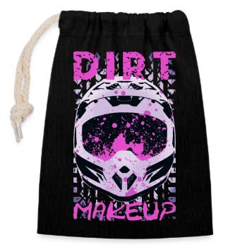 Casque de Motocross - Dirt Bike - Sac cadeau en coton avec cordon (14 x 20 cm) - noir - Devant