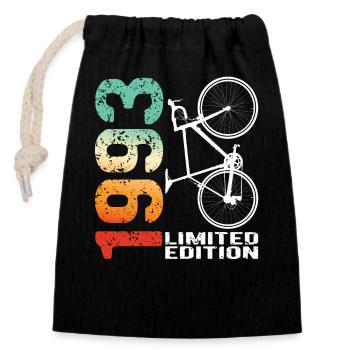 30 Geburtstag 1993 Vintage Retro Fahrrad Radfahrer - Verschließbarer Geschenkbeutel aus Baumwolle (14x20cm) - Schwarz - Vorne