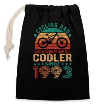 Cycling Dad Like A Regular Dad Cooler depuis 1993 - Sac cadeau en coton avec cordon (14 x 20 cm) - noir - Devant