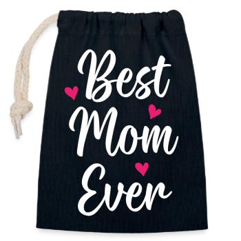 Beste Mutter aller Zeiten - Verschließbarer Geschenkbeutel aus Baumwolle (14x20cm) - Navy - Vorne