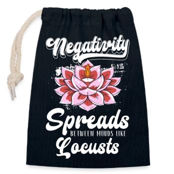 Relaxation Peace Spiritual - Closable cotton gift bag (14x20cm) - navy - Front