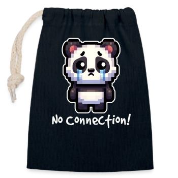 Offline Niedlicher Pandabär - Verschließbarer Geschenkbeutel aus Baumwolle (14x20cm) - Navy - Vorne