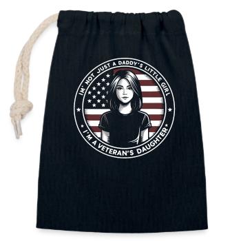 Patriotic Pride Emblem - Closable cotton gift bag (14x20cm) - navy - Front