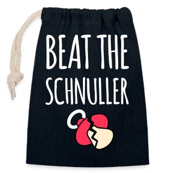 Sag Nein zum Schnuller - Verschließbarer Geschenkbeutel aus Baumwolle (14x20cm) - Navy - Vorne
