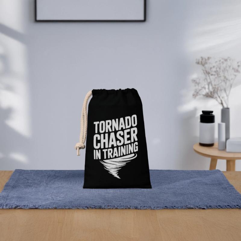 Tornado Chaser in Training Closable cotton gift bag (14x20cm)
