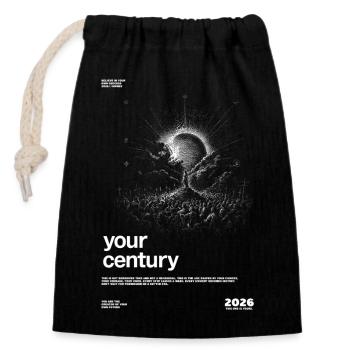 Your Century Explosion - Closable cotton gift bag (14x20cm) - black - Front