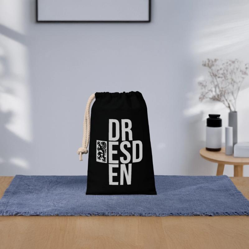 DR ESD EN Sac cadeau en coton avec cordon (14 x 20 cm)