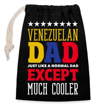 Drapeau du Venezuela Fierté & Maison Venezuela - Sac cadeau en coton avec cordon (14 x 20 cm) - noir - Devant