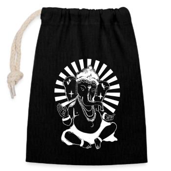 Yoga ganesha Mantra shanti Namaste shiva om Zen lo - Verschließbarer Geschenkbeutel aus Baumwolle (14x20cm) - Schwarz - Vorne