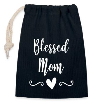 Mother Gift God Bible Jesus Gospel Christian - Closable cotton gift bag (14x20cm) - navy - Front
