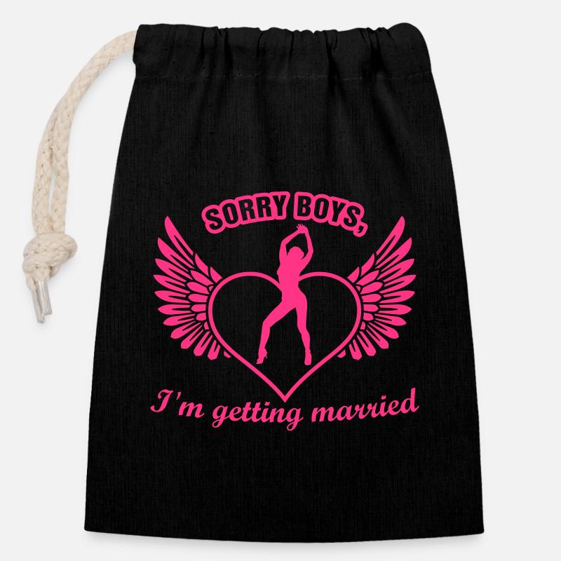 hen night - Closable cotton gift bag (14x20cm) - black
