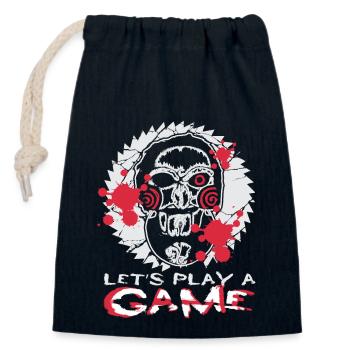Horror doll, gift, horror, game, horror clown - Closable cotton gift bag (14x20cm) - navy - Front
