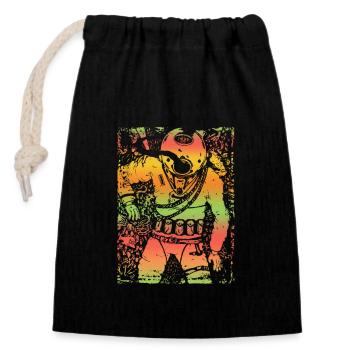 Diver diving goggles snorkeling underwater - Closable cotton gift bag (14x20cm) - black - Front