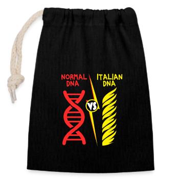 Pasta Spaghetti FSM Italien Nudeln Pesto Koch - Verschließbarer Geschenkbeutel aus Baumwolle (14x20cm) - Schwarz - Vorne