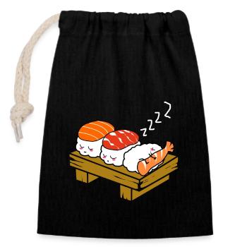 Sushi Go Reis Japan Tokio Miso Nigiri Maki Udon - Verschließbarer Geschenkbeutel aus Baumwolle (14x20cm) - Schwarz - Vorne