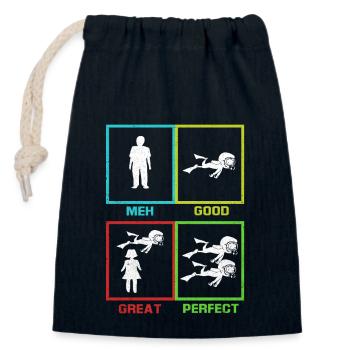 Dive - Closable cotton gift bag (14x20cm) - navy - Front