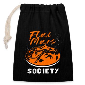 Flat Earth Society Reptiloiden Verschwörung - Verschließbarer Geschenkbeutel aus Baumwolle (14x20cm) - Schwarz - Vorne