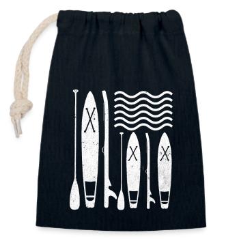 Stand Up Paddle - Closable cotton gift bag (14x20cm) - navy - Front